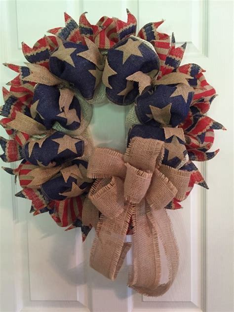 Patriotic Wreath Americana Wreath Fourth Of July Wreath 4th Etsy