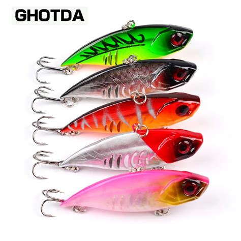 5PCS bunte VIB 6 5 cm 10 35g Kunststoff Harten Köder Minnow Angeln