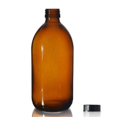 Ml Amber Glass Syrup Bottle Screw Cap Ampulla Packaging