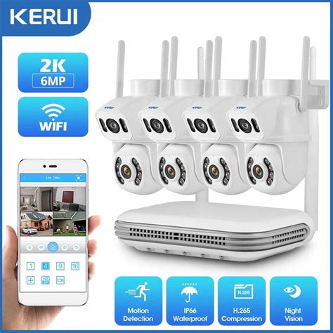 KERUI Sistema De C Maras De Seguridad Para El Hogar Kit De Vigilancia