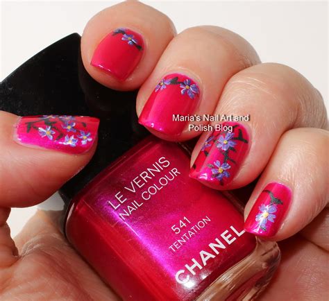 Marias Nail Art And Polish Blog Tentation Floral Nail Art