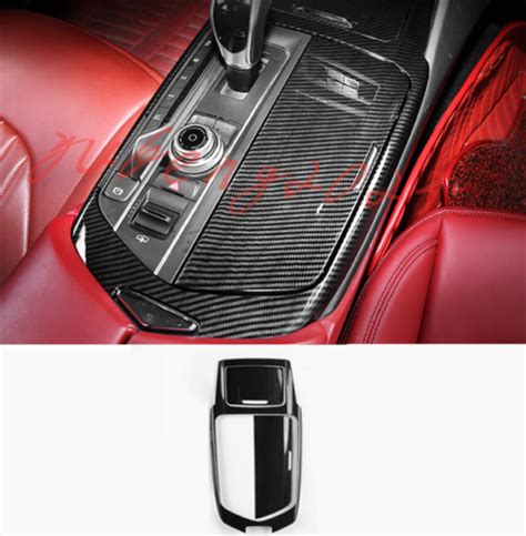 Abs Carbon Fiber Gear Shift Box Panel Cover Trim For Maserati Levante