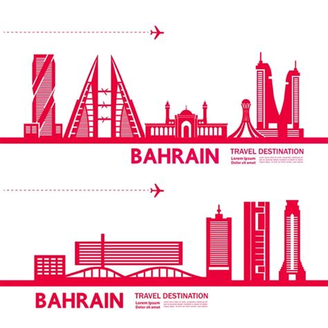 Bahrain Skyline Vector Images Depositphotos