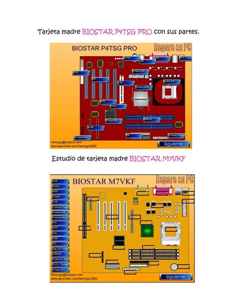 Análisis de tarjetas madres biostar PDF