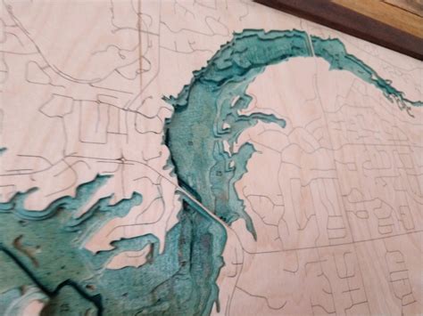 Geist Reservoir Fishers In Custom Lake Depth Chart Map Etsy