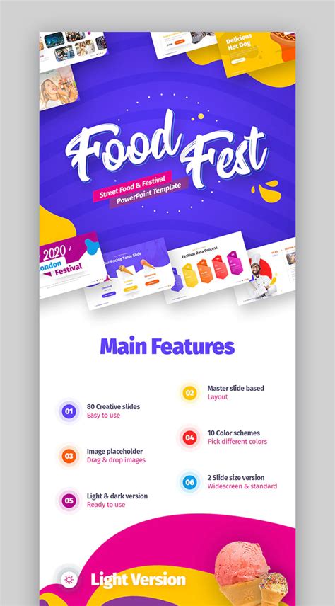 20 Free Food Restaurant Menu PowerPoint Templates Presentations