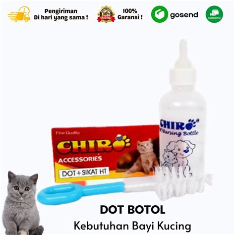 Jual Kebutuhan Anak Kucing Botol Dot Susu Sikat 60 Ml Merk Random