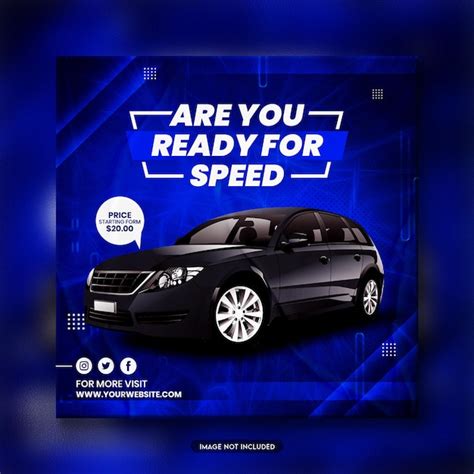 Premium Psd Rent Car Social Media Post Promotion Template Design