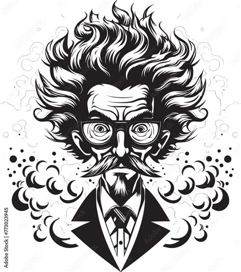 Quantum Quack Emblematic Logo For Mad Scientist Genetic Goliath Vector