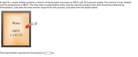 Solved A Rigid L Vessel Initially Contains A Mixture Of Chegg