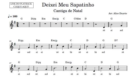 Deixei Meu Sapatinho Cantiga De Natal Partitura Facilitada