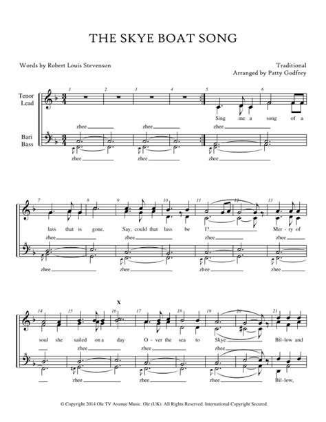 Skye Boat Song Arr Patty Godfrey By Raya Yarbrough Sheet Music For