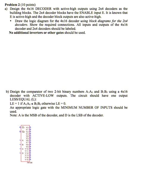 Solved Problem Points A Design The X Decoder With Active High