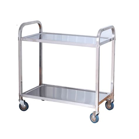 Buy Wine Trolleys Catering Trolley 2 Tier Stainless Steel Detachable