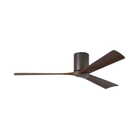 Irene IR3H Flush Mount Ceiling FanTextured Bronze / Walnut / 60-Inch ...