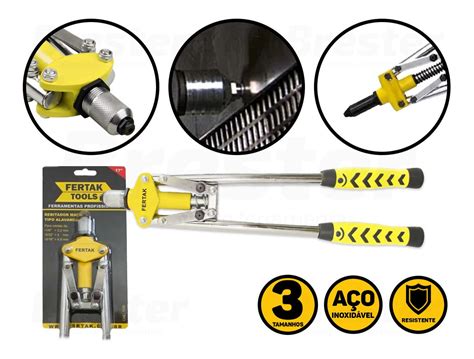 Alicate Rebitador Profissional Tipo Alavanca 17 Fertak Tools