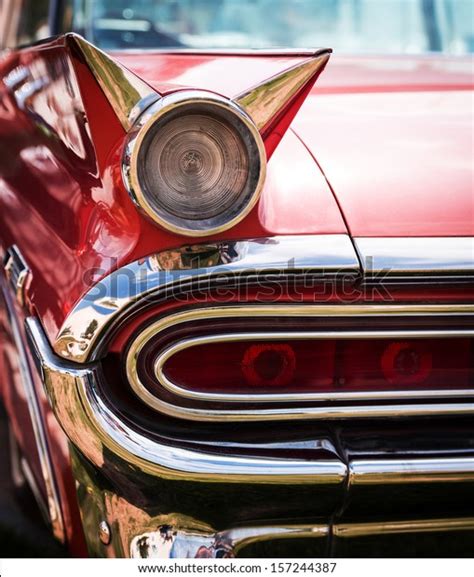 Red Vintage Car Stock Photo (Edit Now) 157244387