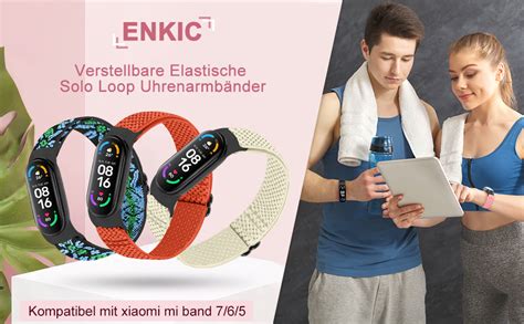 Enkic Elastisch Armband Kompatibel Mit Xiaomi Mi Band 7 Mi Band 6 Mi