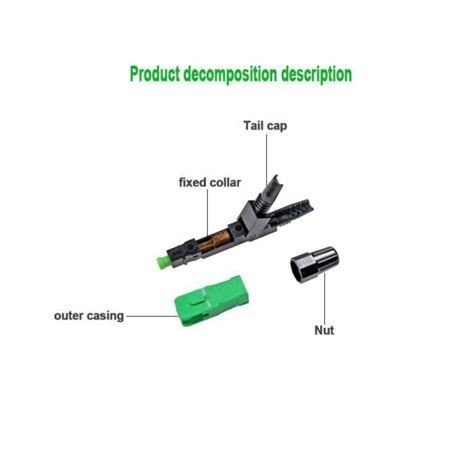 Pi Ces Connecteur Rapide Fibre Optique Sc Apc Monomode Haute