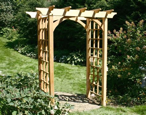 Red Cedar Canterbury Arbor - Modern Design | Garden arbor, Garden ...