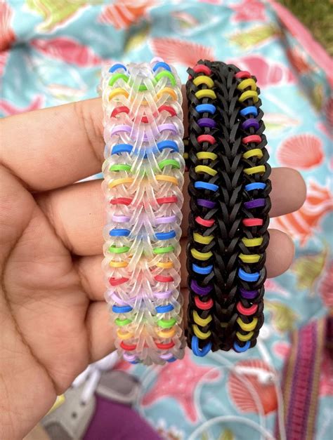 Spots N Stripes Bracelet Etsy Rainbow Loom Bracelets Easy Loom