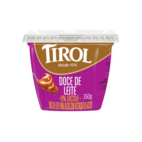 Doce De Leite 0 Lactose Tirol 350g Distribuidora AAROTTA