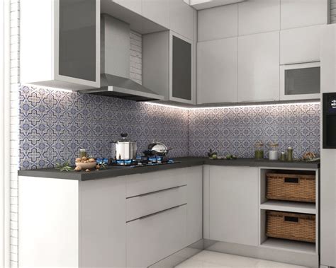 Multicoloured Moroccan Kitchen Tile Design | Livspace