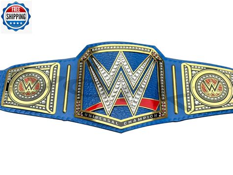 WWE Universal Championship Belt 2mm Brass Blue Color - Etsy