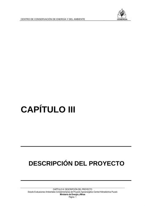 Pdf Capitulo Iii Descripcion Del Proyecto Pdf Filedise O B Sico Del