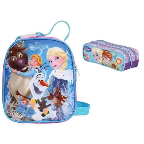 Kit Escolar Lancheira Térmica Estojo Frozen Elsa Disney no Shoptime