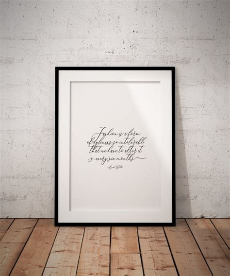 Oscar Wilde Fashion Quote Printable - Etsy