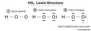 HO2- Lewis structure - Learnool