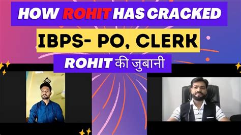 HOW ROHIT CRACKED IBPS PO IBPS CLERK IN FIRST ATTEMPT YouTube