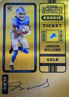 Jameson Williams Contenders Rookie Ticket Auto Gold