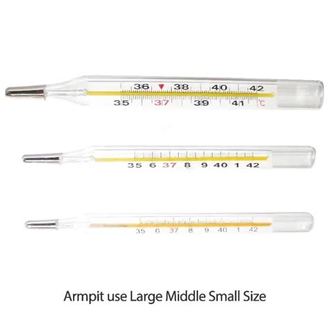 Mercury Glass Thermometer New Design Oral Armpit Medical Mercury Free