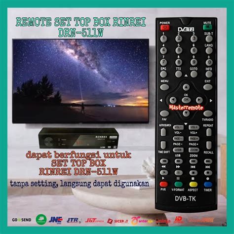 Jual REMOT REMOTE SET TOP BOX RINREI DVB T2 DRN 511W Shopee Indonesia