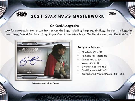 2021 Topps Star Wars Masterwork Trading Cards