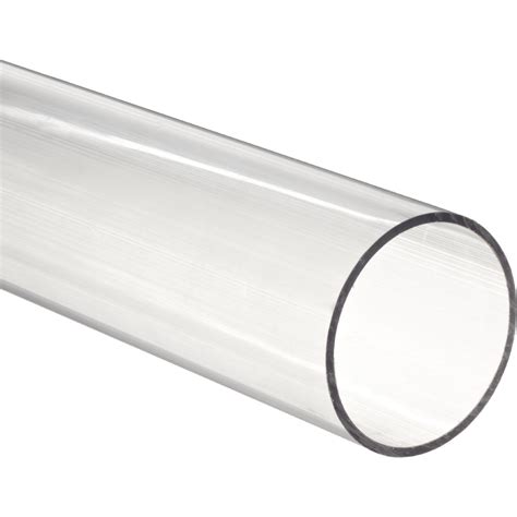 Acrylic Rigid Round Tube Clear 2 1 4 Id 2 1 2 Od X 12 Length Industrial