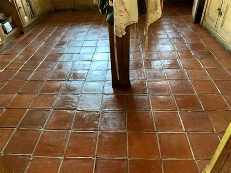 Grubby Terracotta Tiles Deep Cleaned And Sealed At A Herne Bay