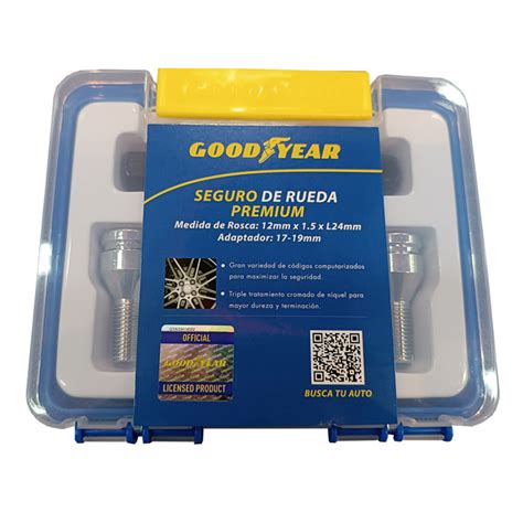 Albocar Jgo Seguro De Rueda GOODYEAR Cromado Frontal 4 Bulones C