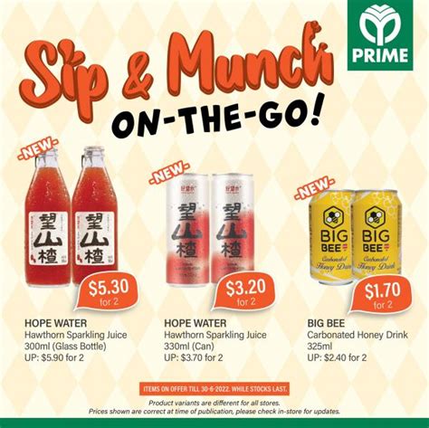 Prime Supermarket Sip Munch On The Go Promotion Valid Until 30 June