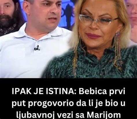 IPAK JE ISTINA Bebica Prvi Put Progovorio Da Li Je Bio U Ljubavnoj