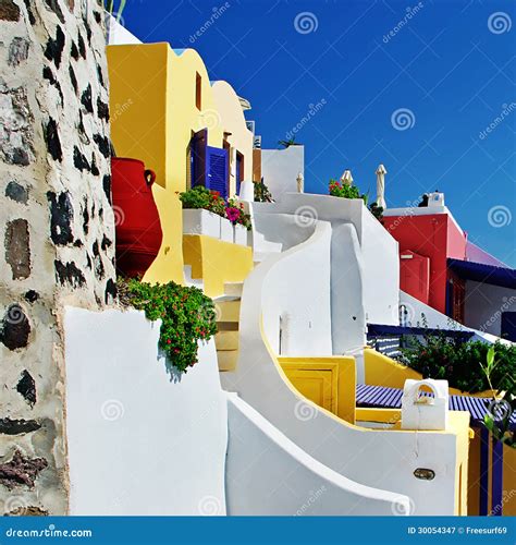 Colors of Santorini stock image. Image of dome, santorini - 30054347