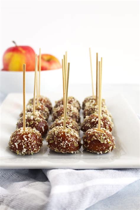 The Easiest Caramel Apple Pops with Raw Caramel Sauce - FitLiving Eats ...