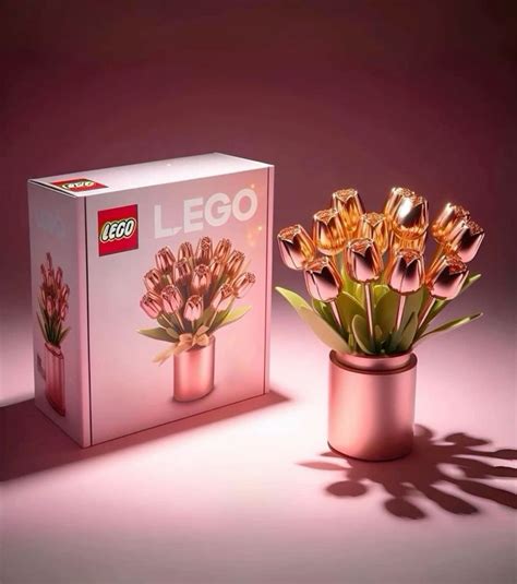 Rose Gold In 2024 Lego Flower Easy Lego Creations Lego Kits