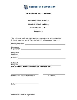 ERASMUS Teachers Mobility Certificate Doc Template PdfFiller