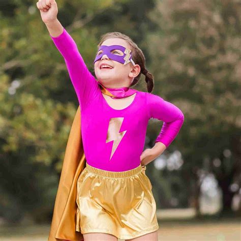 Lightning Bolt Costume Set Girls Superhero Costume Halloween Costume Pinkpink Etsy