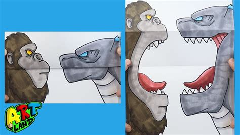 Godzilla Vs Kong Drawing Step By Step How To Draw Godzilla Vs Kong