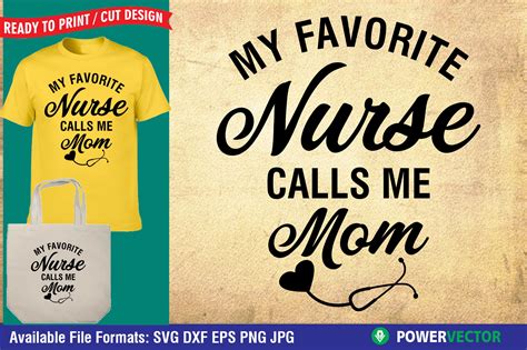 Mom Of Nurse Svg My Favorite Nurse Calls Me Mom 559934 Cut Files