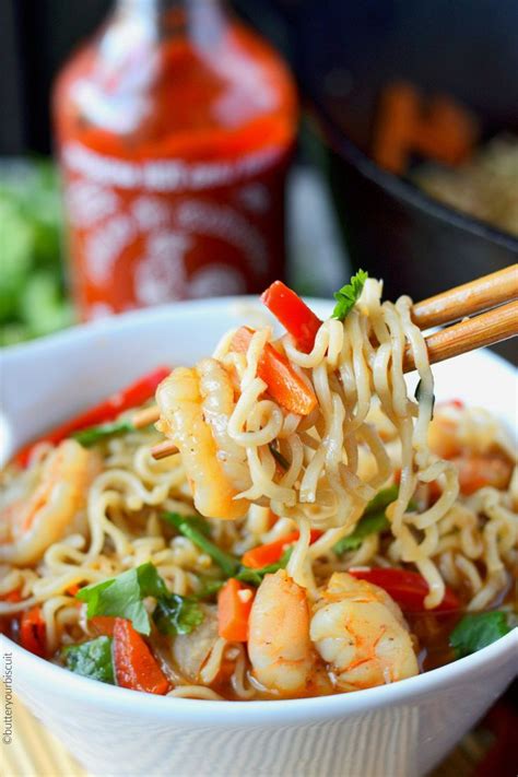 Spicy Shrimp Ramen Bowls Recipe Spicy Shrimp Roman Noodle Spicy